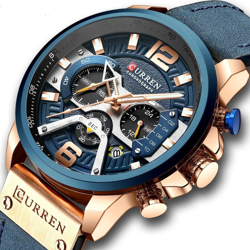GettyGetty™ Luxury Military Leather Wrist Watch