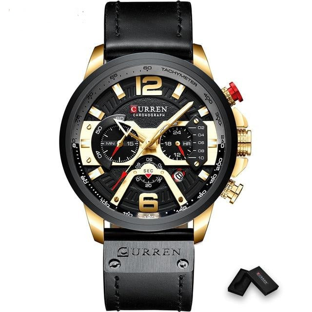 GettyGetty™ Luxury Military Leather Wrist Watch